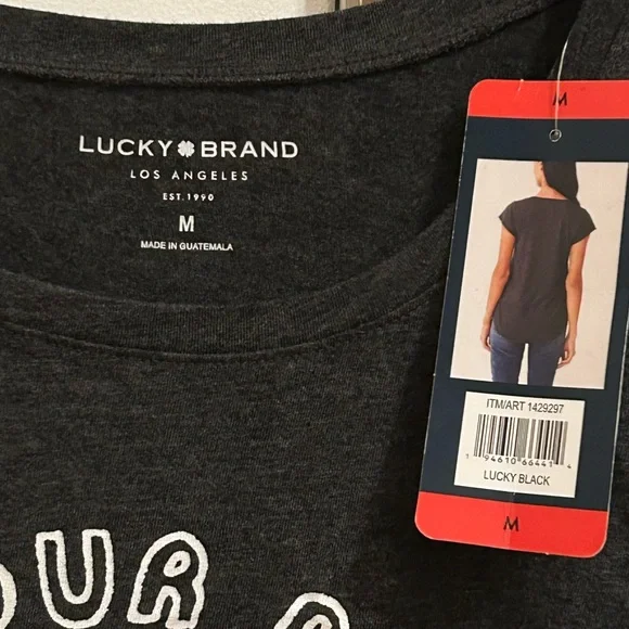Lucky Brand Black Graphic T-Shirt - Picture 2 of 3